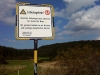 Warnschild - Ehemaliger Truppenübungsplatz Münsingen