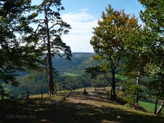 Bandfelsen hoch über dem Donautal