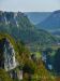 Blick vom Eichfelsen (Irndorf) zum Schloss Werenwag