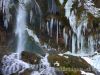 Riesen-Eiszapfen am Uracher Wasserfall