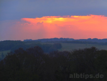 Morgenröte über dem Biosphärengebiet Schwäbische Alb