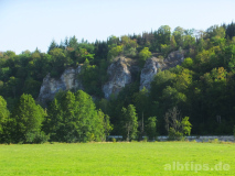 Felsen im Laucherttal bei Sigmaringen