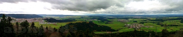 Panoramablick vom Lembergturm Richtung Westen
