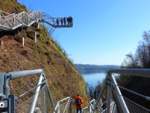 Blick zur Aussichtskanzel über der Marienschlucht
